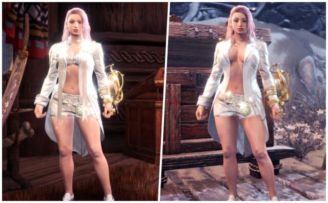 フルドレス衣装をセクシーに変える